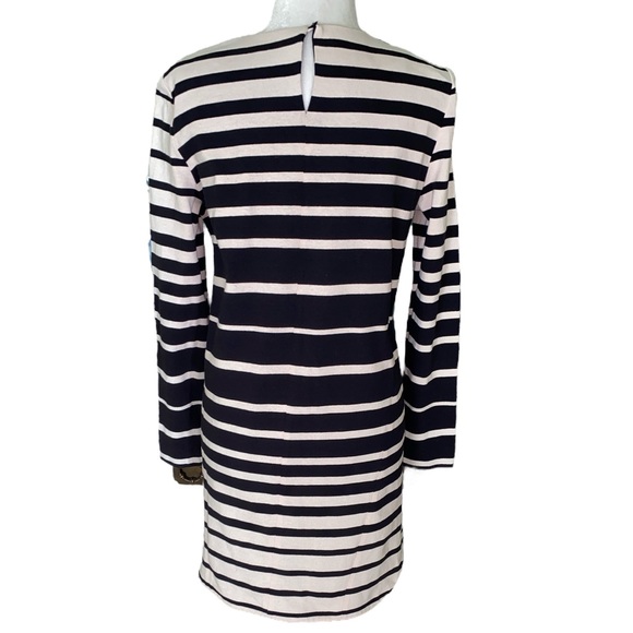 Tibi Variegated Black & White Striped Colorblock Shift Slip Dress - M - Picture 7 of 13